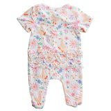 Ruffle Bamboo Zipper Footie | Loosey Goose