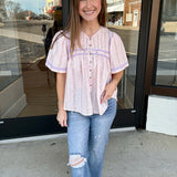 Sweet Meadow Button Top