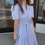 Coastal Charm Stripe Midi Dress