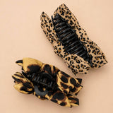 Leopard Print Bow Hair Claw Clips