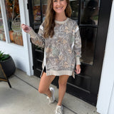 Weekend Camo Longline Sweatshirt