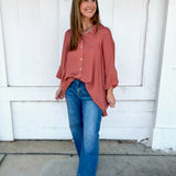 Terracotta Button Down