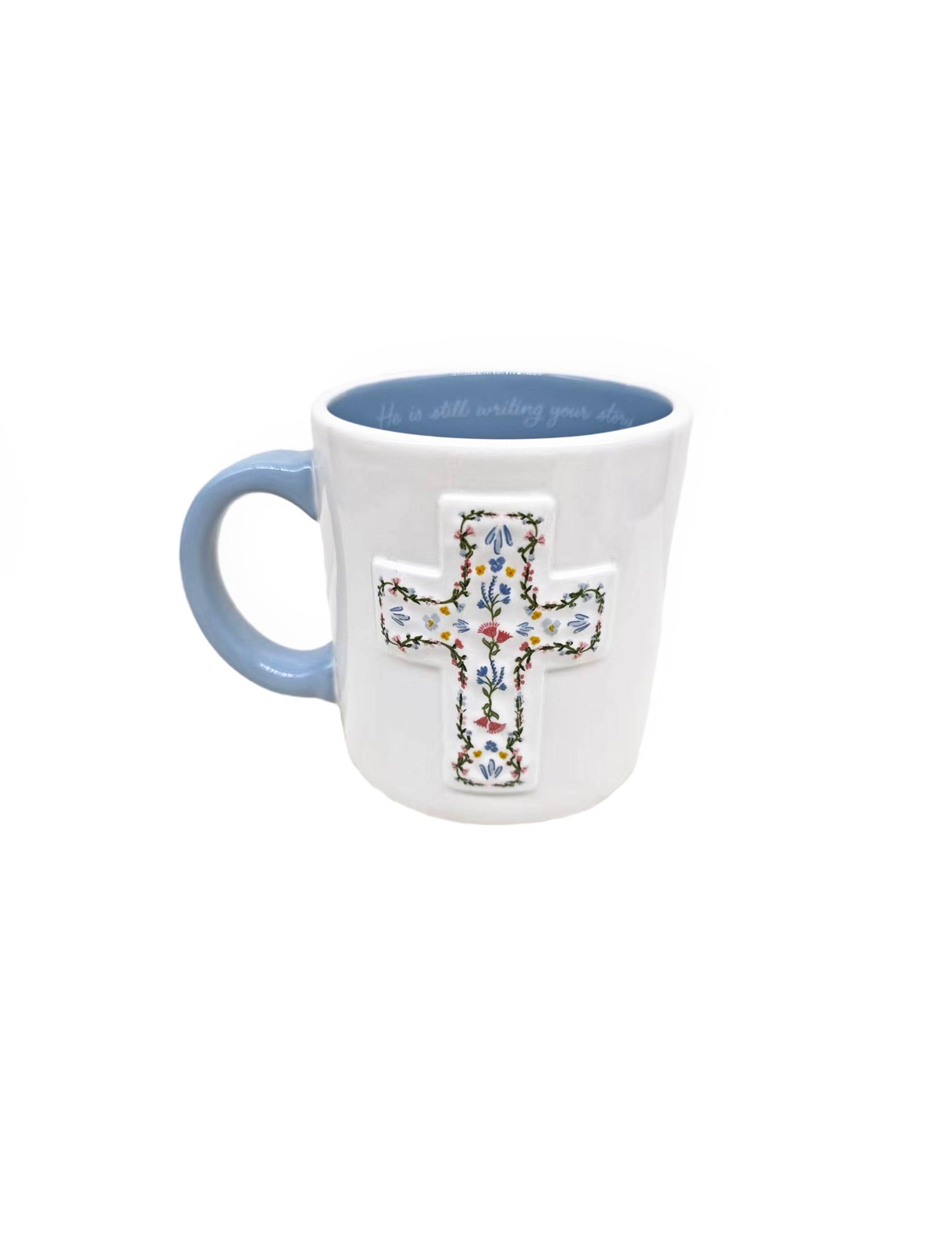 He Is Still Writing Your Story Sculpted Mug