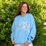 LULU MAC LT BLUE CAMO SWEATSHIRT