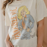 Dolly Parton Vols Game Day Mascot Off White Thrifted Tee