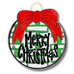 Red Bow Merry Christmas Door Hanger