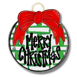 Red Bow Merry Christmas Door Hanger