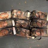 Camo Leather Keychain