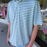 Coastal Stripe Performance Polo