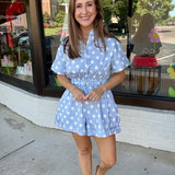 Pleased to Meet You Polka Dot Romper