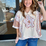 Petals & Patchwork Boho Top