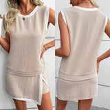 Pre-Order Textured Women Tank and Skort 2-Piece Set