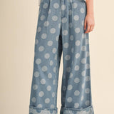 Daisy Denim Polka Dot Pants