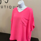Breezy V-Neck Dolman Blouse