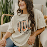 Tennessee Vols Helmet Fade Off White Thrifted Tee