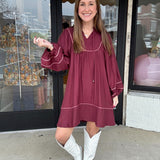 Wine & Whimzy babydoll dress