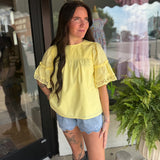 Lemon Drop Lace Top