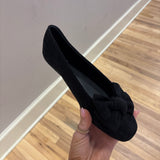 Black faux suede