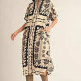 Midnight Mosaic Midi Dress