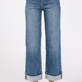 THE GIA HIGH RISE STRETCH RELAXED STRAIGHT W/ CUFFED HEM