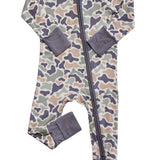 Convertible Bamboo Zip Romper | Camo Cutie