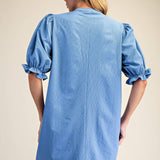 Puff Sleeve Mini Dress