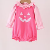 Pink Jack-O-Lantern Applique 2pc Bubble Set