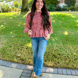 Cherry Picnic Smocked Top
