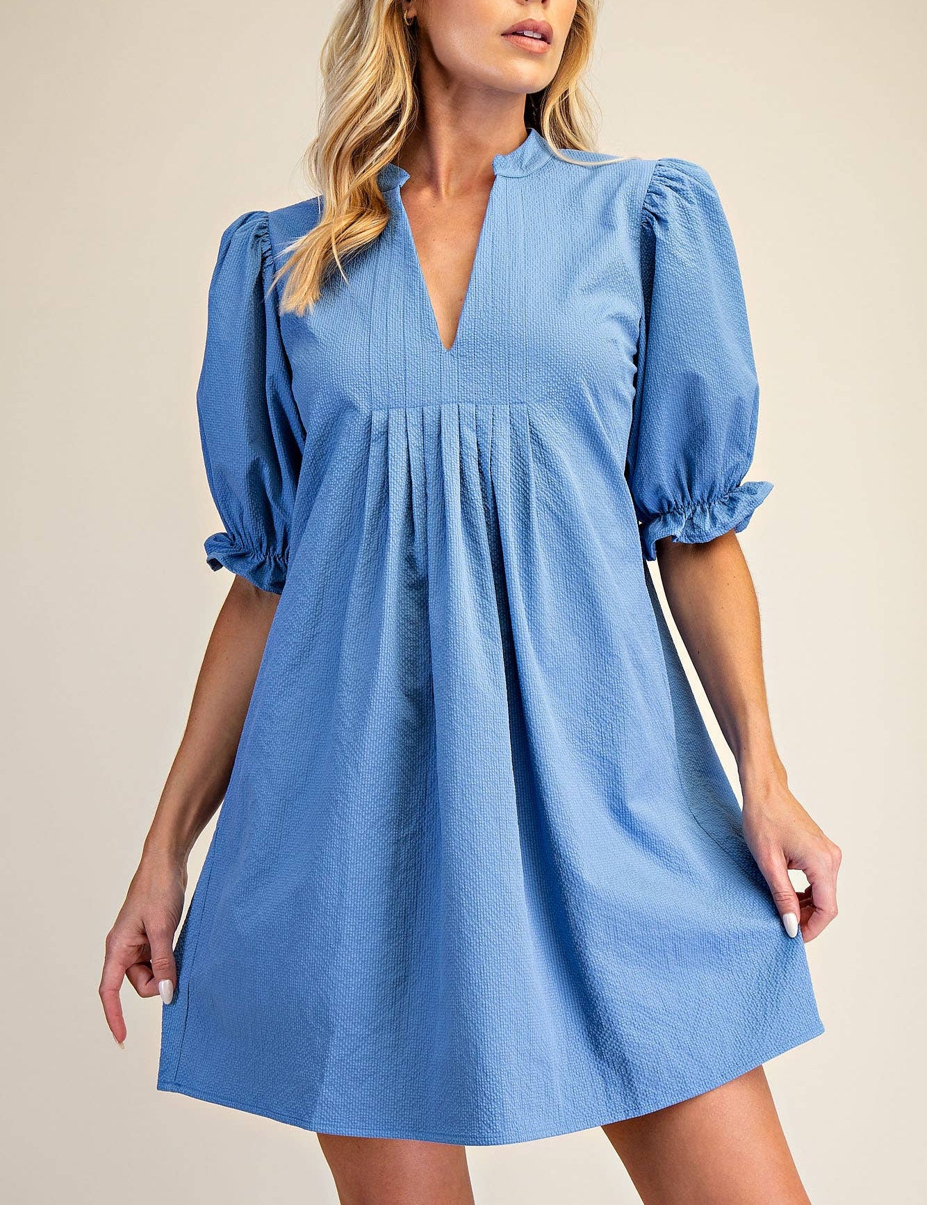Puff Sleeve Mini Dress