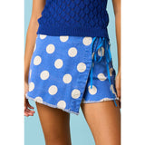 GAME DAY POLKA DOT OVERLAY WRAP FRONT MINI SKORT