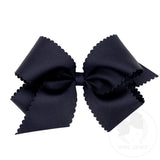 King Grosgrain Bow w/ Scallop