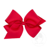 King Grosgrain Bow w/ Scallop