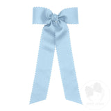 Medium Scalloped Grosgrain Bow with Knot Wrap