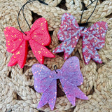 Glitter Bow Car Freshie 