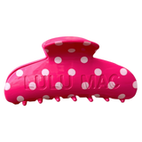 LULU MAC HAIR CLIPS LM-HR-1001-Hot Pink/White Dot