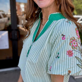 Fresh Pick Floral Stripe Top