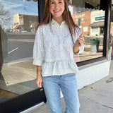 Serene Paisley Peplum Blouse