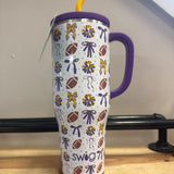 Purple and Yellow Game Day Swig