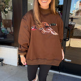 Mallard Embroidered Mock-Neck Sweatshirt