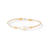 Guardian Angel Bracelet - 14K Gold Artist Wire and Sterling Silver / 7.5" - L