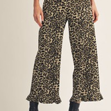 Lucy Leopard Wide Leg Pants