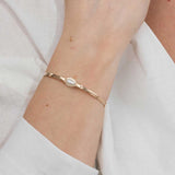 Pearl of My Heart Bracelet - 14K Gold Artist Wire / 7" - M