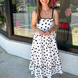Classic Charm Polka Dot Midi Dress