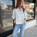 Serene Paisley Peplum Blouse