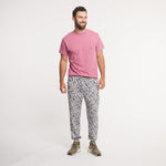 Baldwyn Retro Camo Active Jogger - Light Gray on model