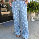 Daisy Denim Polka Dot Pants