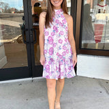 Blushing Bloom Ruffle Dress