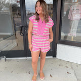 Stay Awhile Striped Romper