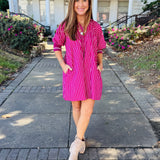 Porch Light Stripe Mini Dress
