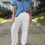 Whiskey Creek High Waist Barrel Leg Polka Dot